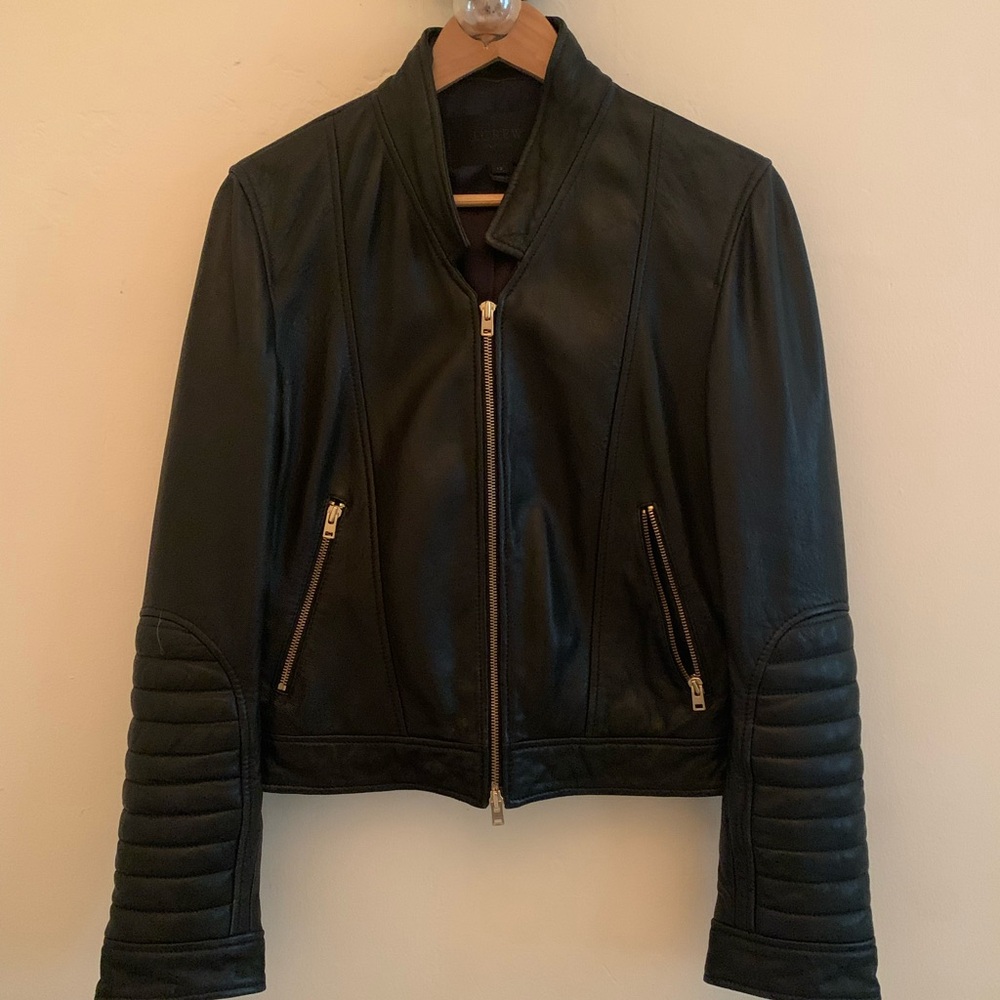 Black Leather Moto Jacket